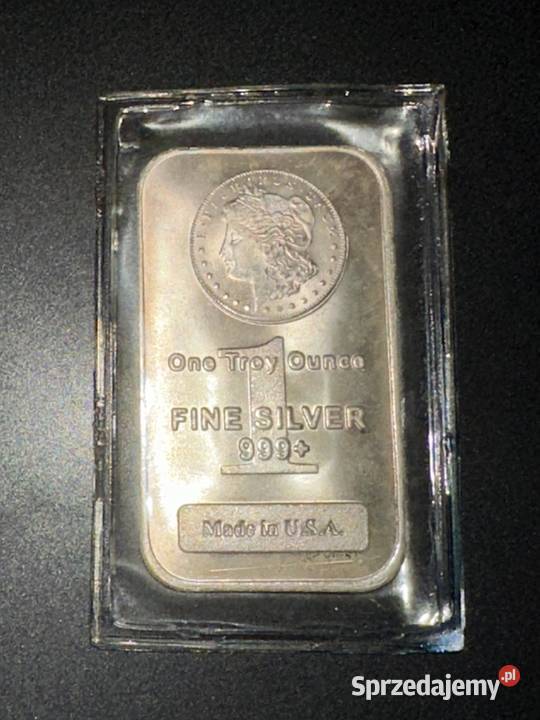 Srebrna sztabka Highland Mint motyw dolara Dąbrowa Górnicza sprzedam