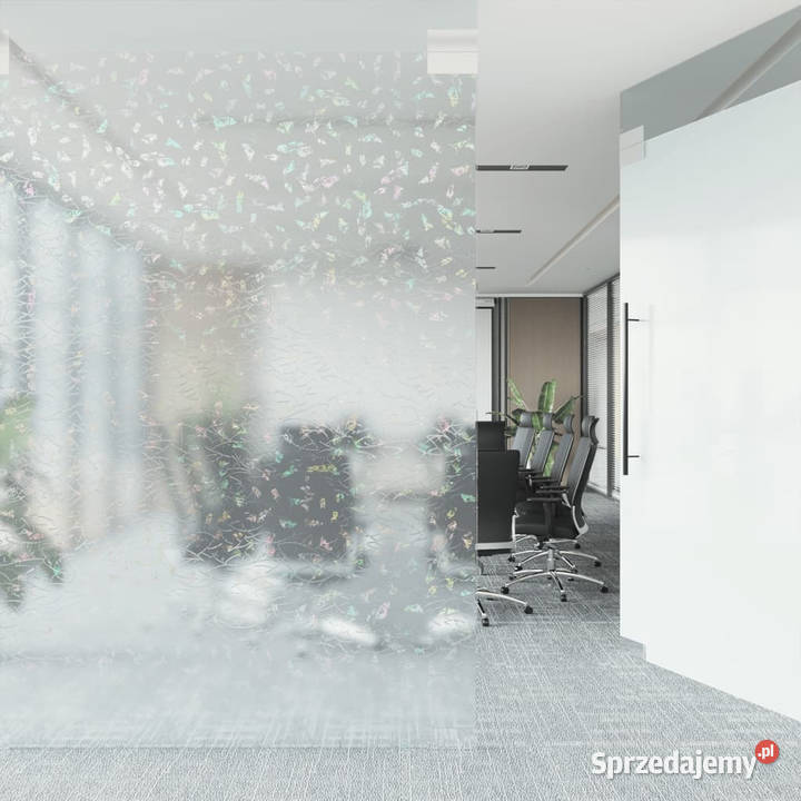Folie okienne 3 matowe wzór w tęcze 3D PVC
