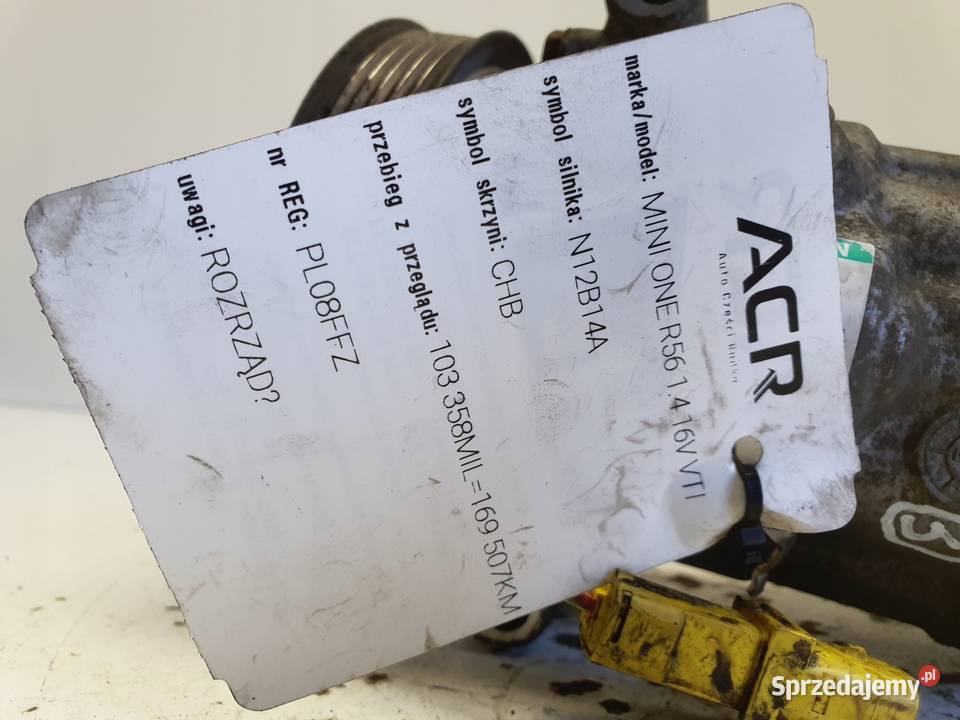 SPRĘŻARKA KLIMATYZACJI Mini One R56 14 16V VTi lubelskie Chełm