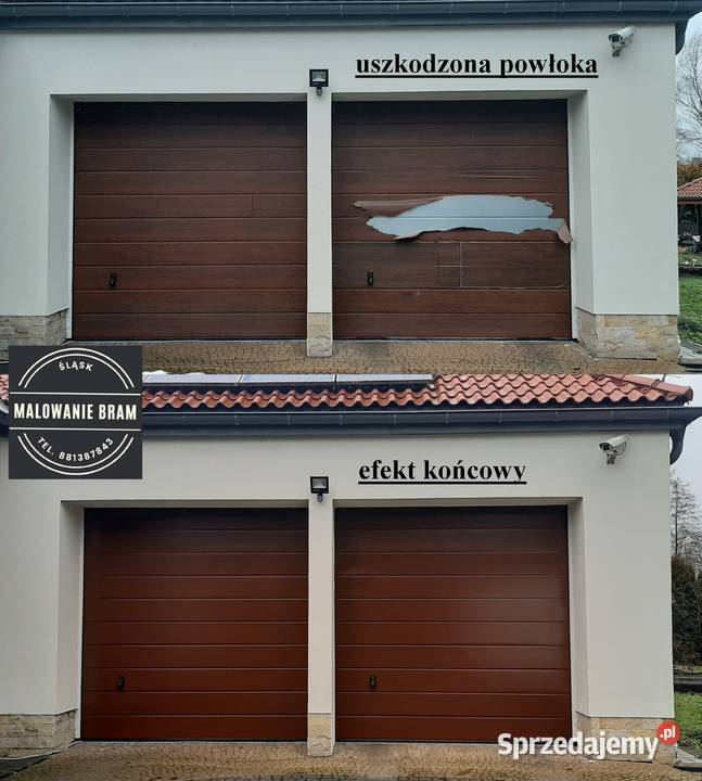 Malowanie BRAMA garażowa naprawa RENOWACJA Kraków