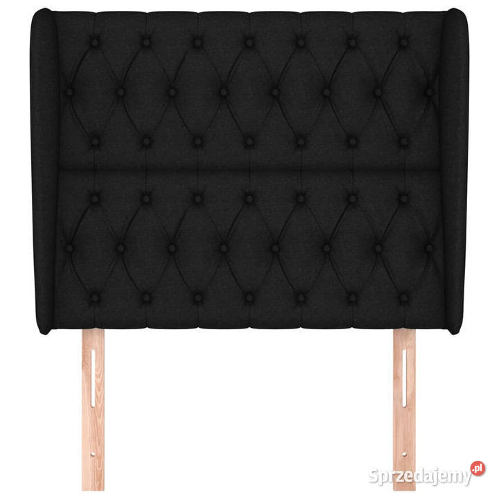 Zagłówek uszak czarny 93x23x118128 tkanina Warszawa