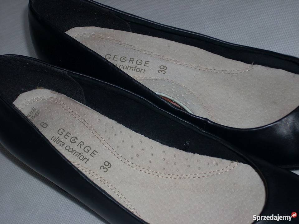 GEORGE skórzane czółenka komfortowe nowe 39 40 sprzedam