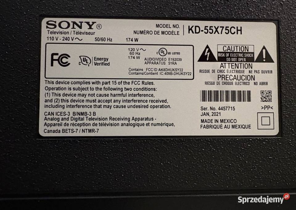 Sprzedam tanio Tv Sony 55 Warszawa