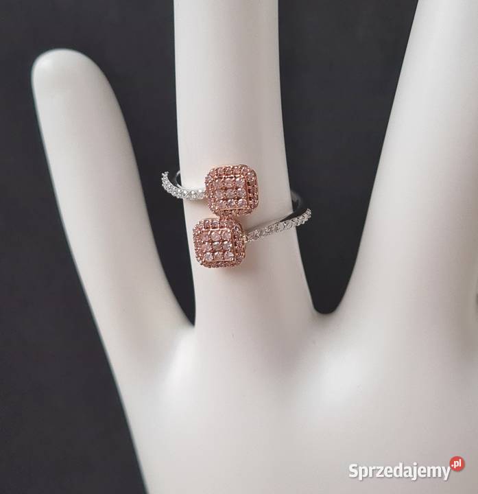 Pierścionek złoto 9k diamenty złoto Otwock