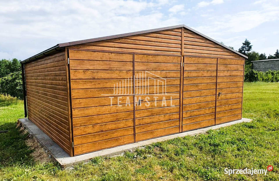 GARAŻ BLASZANY 6m x 5m dwuspad Brama jasny 407zł/m2 Siedlce
