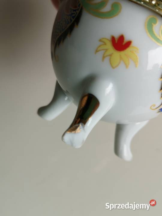 Porcelanowa szkatułka jajko vintage Toruń