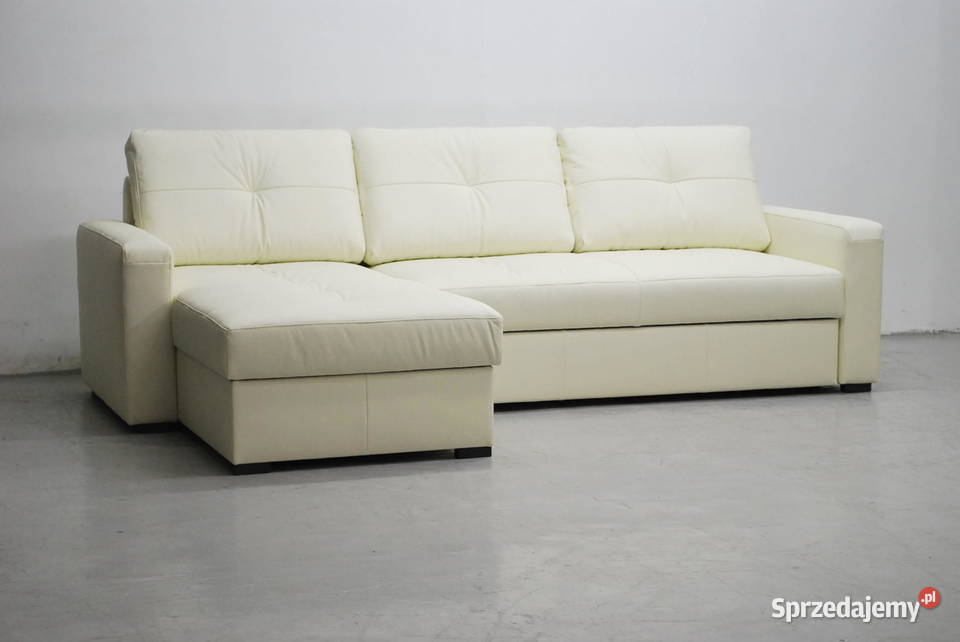 FAB skóra naturalna narożnik z funkcja spania Poznań