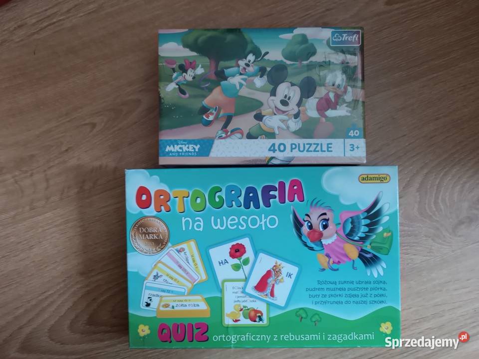 Zestaw 6 x puzzle i 1 x gra ortograficzna dzieci Szczyrk