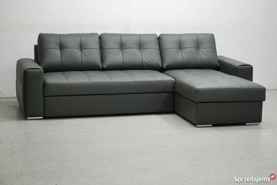 SKÓRA NATURALNA NAROŻNIK Z FSPANIA 6492 SZARY Poznań