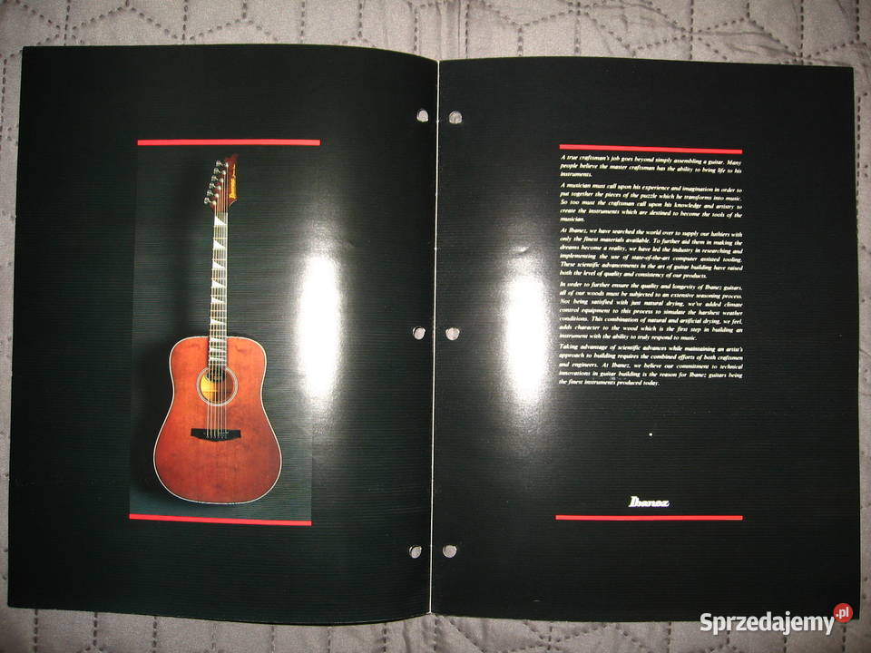 Ibanez Acoustic Guitars 1985 katalog gitar Kępice