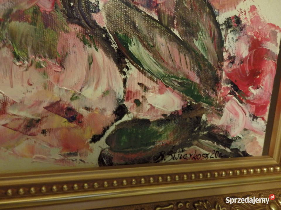 Obraz olejny PIWONIE PINK Grzechynia sprzedam