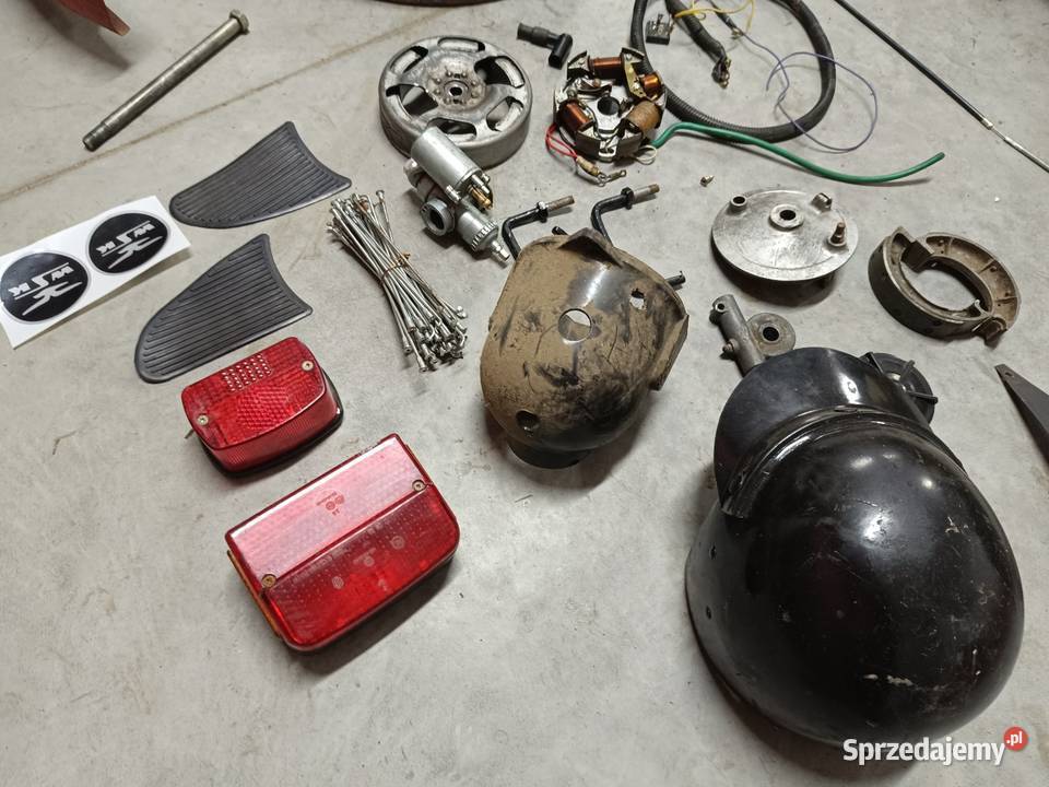 Części WSK oryginał PRL błotnik kask koło lampa lubelskie Przymiarki