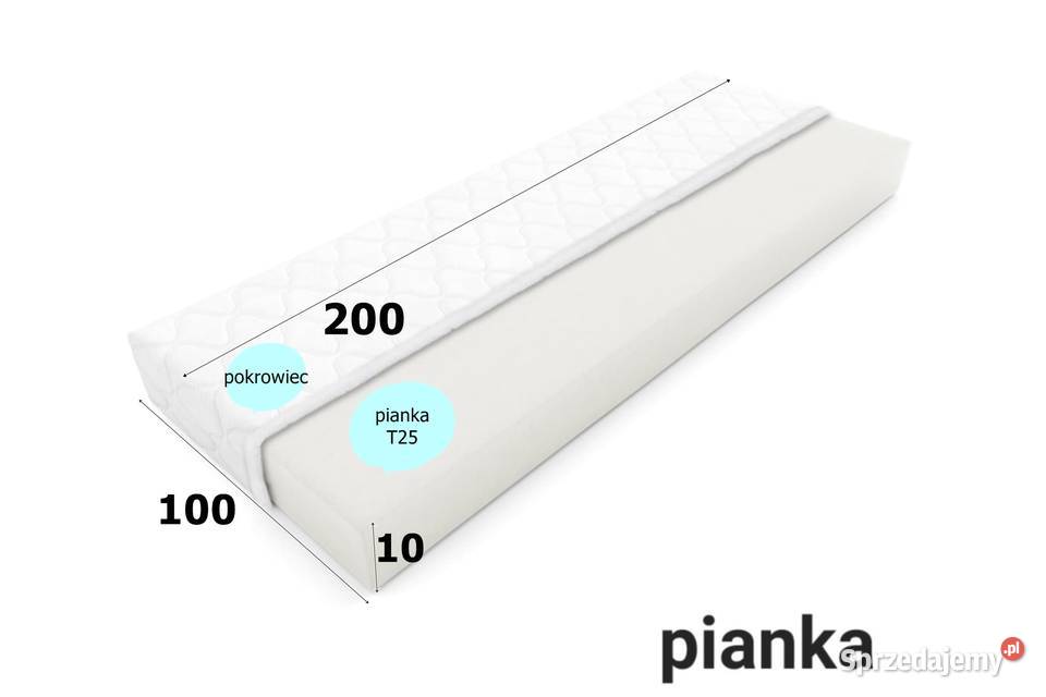 Materac Pianka T25 10 H10 łóżko zachodniopomorskie Szczecin
