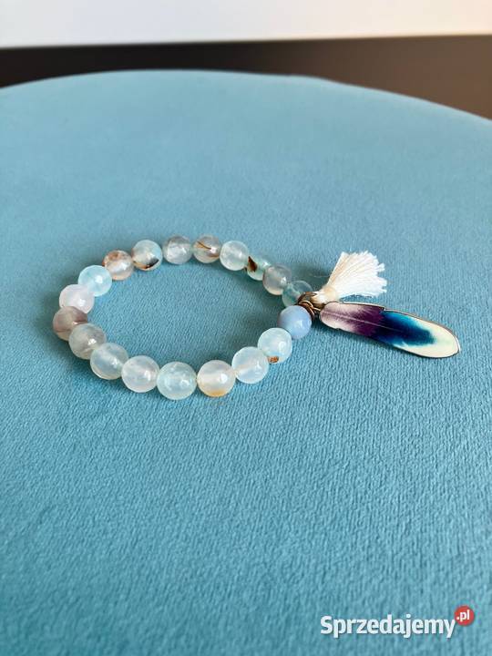 Nowa rozciągliwa bransoletka handmade kamienie Nisko