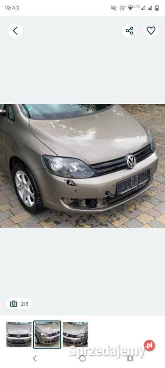 Zderzak przedni VW Golf 6 Plus ładny LA8X Kwilcz