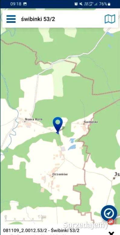 Działka budowlana drodze asfaltowej Świbinki