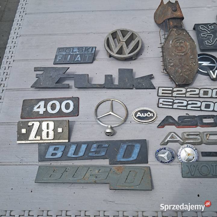 Stare emblematy samochodowe dolnośląskie Oleśnica sprzedam