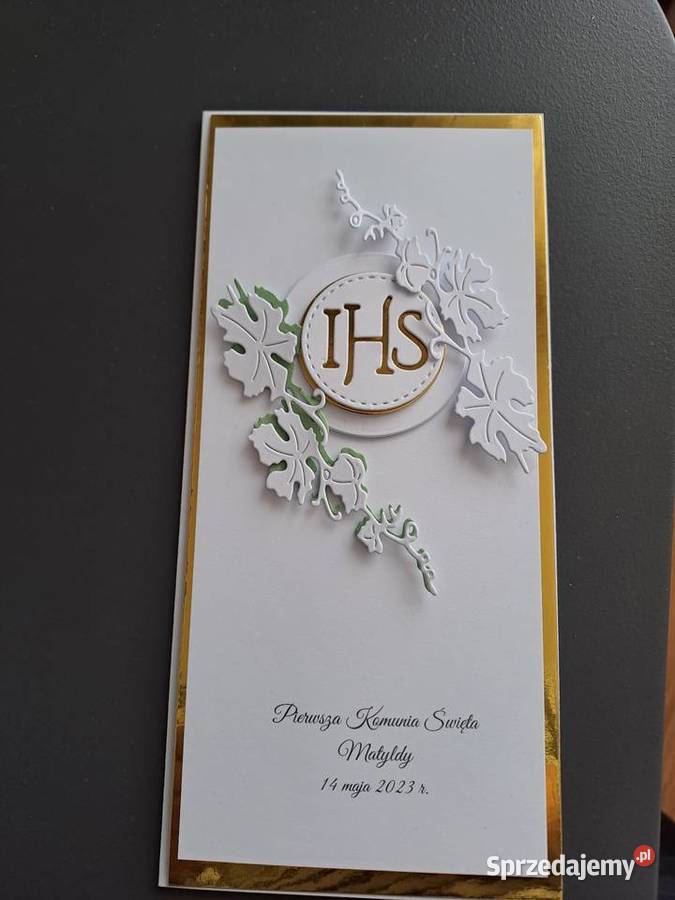Kartka w kopercie z okazji komunii sprzedam