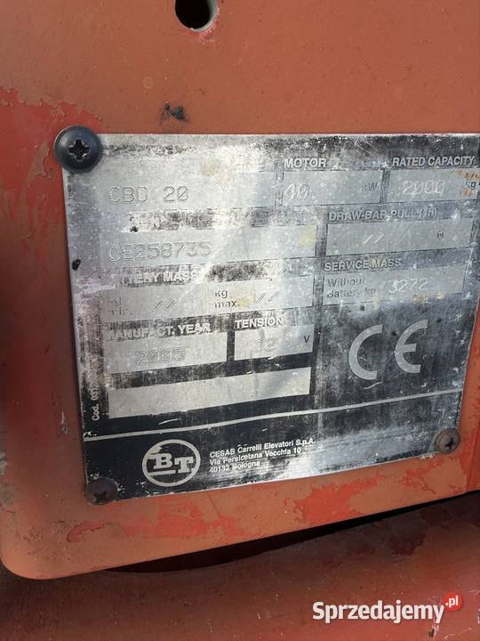 Wózek widłowy BT Toyota CBD20 Diesel Kuchary