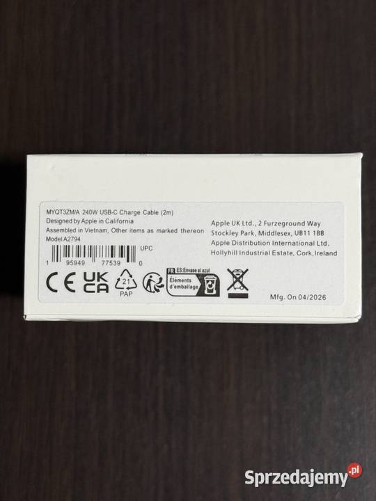 Kabel przewód USBC 240W 2m Prudnik