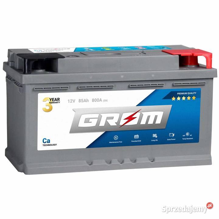 Akumulator GROM Premium 85Ah 800A EN DTR niski osobowe