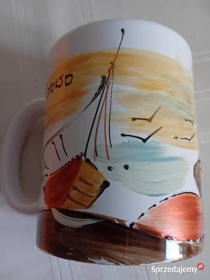 kubeczek porcelanowy ręcznie malowany wielokolorowy sprzedam