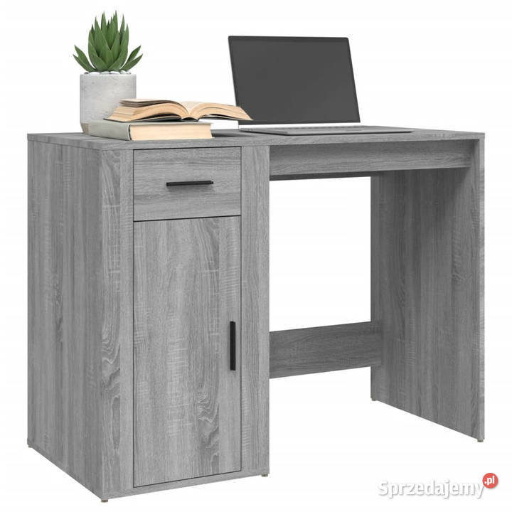 Biurko szary dąb sonoma 100x49x75 materiał