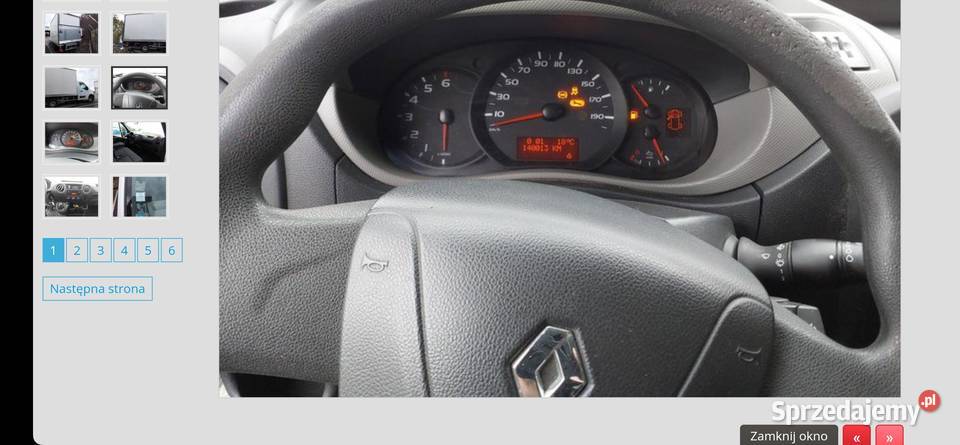 4x4 Master 165 DCI izoterma z windą 140000km Myślenice