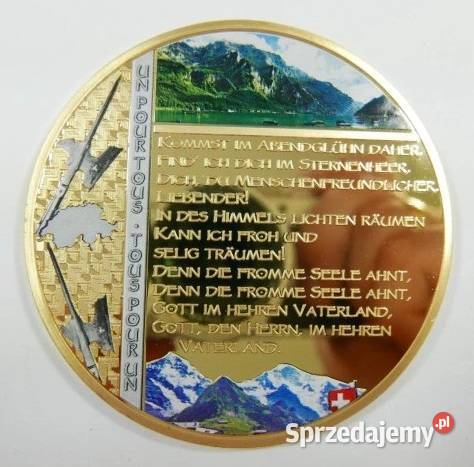 4 x Medal Moneta SZWAJCARIA ZŁOTO 50 mm Olbrzym Sosnowiec