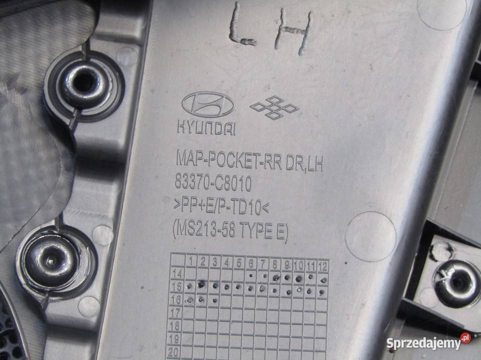 BOCZEK DRZWI LEWY TYŁ TYLNY HYUNDAI I20 II osobowe