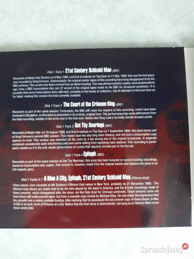 KING CRIMSON EPITAPH 2 CD Volumes One Two Live Płyty i kasety Rzeszów