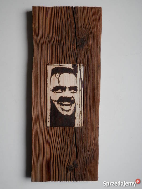 Obraz drewniany ręcznie wykonany Motyw z filmu Szczecinek sprzedam
