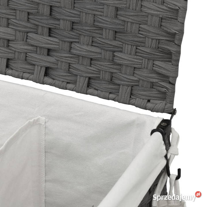 Kosz na pranie z kółkami szary 60x35x605 rattan Warszawa