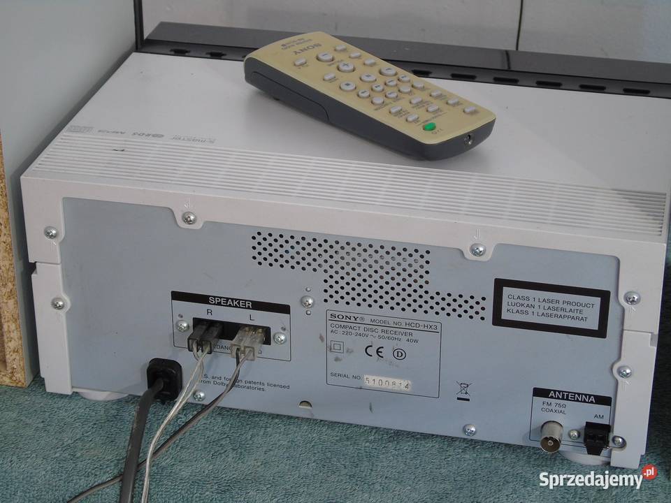 Wieża Sony HCDHX3 pilot USB mp3 CD RDS AUX kol podkarpackie Jasło