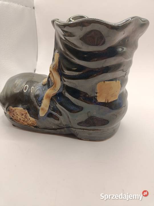 Doniczka osłonka ceramiczny duży but trzewik Zamość sprzedam