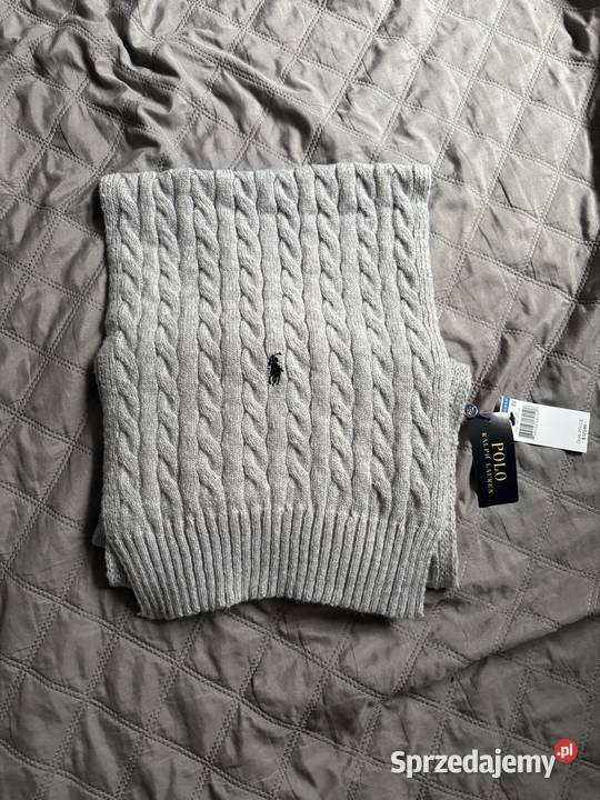 Szary szalik Polo Ralph Lauren Moda i Styl wielkopolskie Jarocin