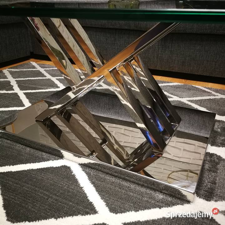 Stolik kawowy poler i szkło Suwałki
