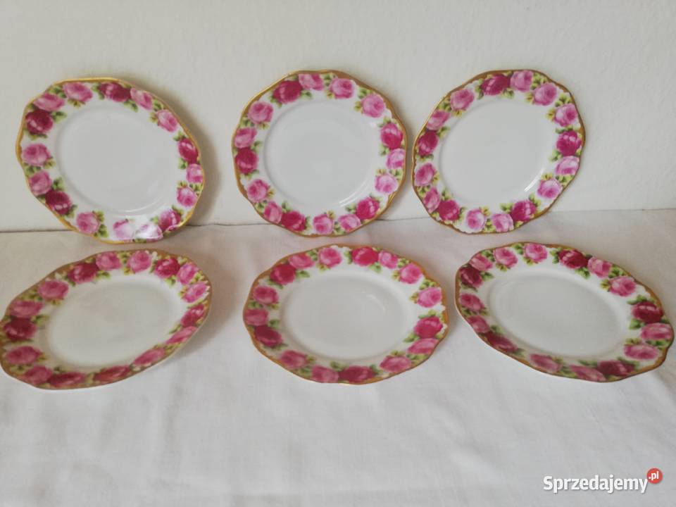 Talerzyki Rosenthal Chryzanteheme 6 Porcelana i szkło małopolskie