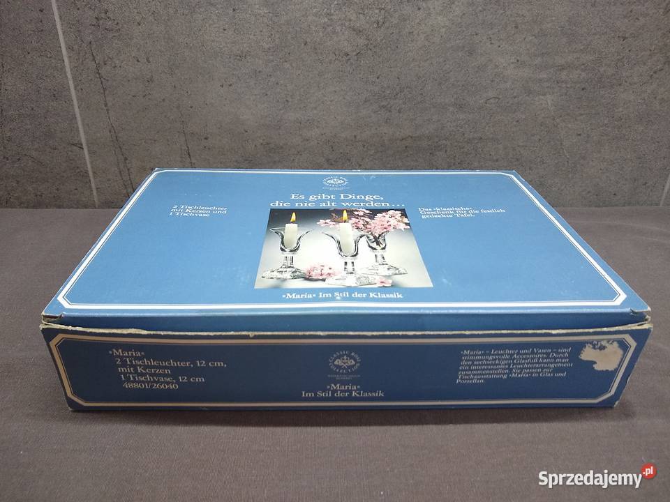 Świeczniki Rosenthal Maria Kryształowa sygnowane Kalisz