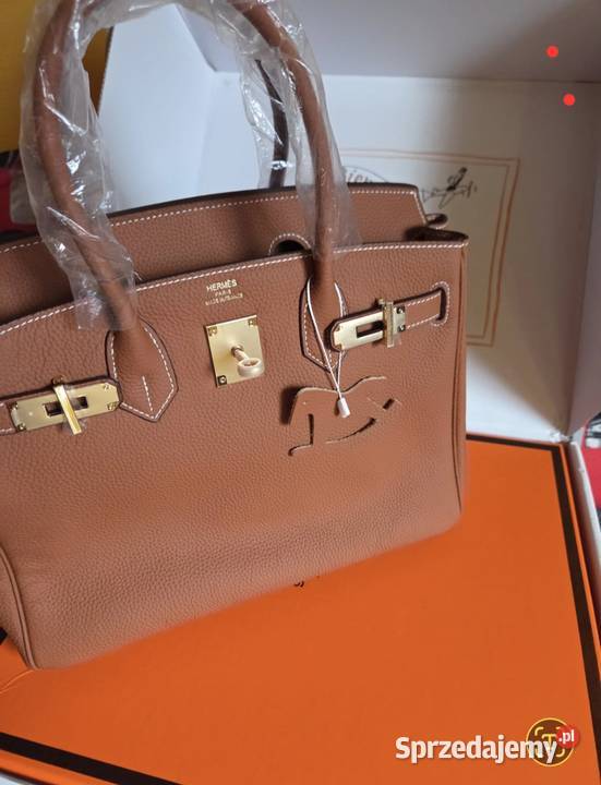 Torebka torba Hermes Birkin carmel brązowy 30 Do ręki  Łódź sprzedam