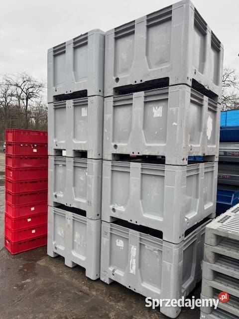 Skrzyniopaleta 120x100 szara na stopach big box dolnośląskie Głogówko sprzedam