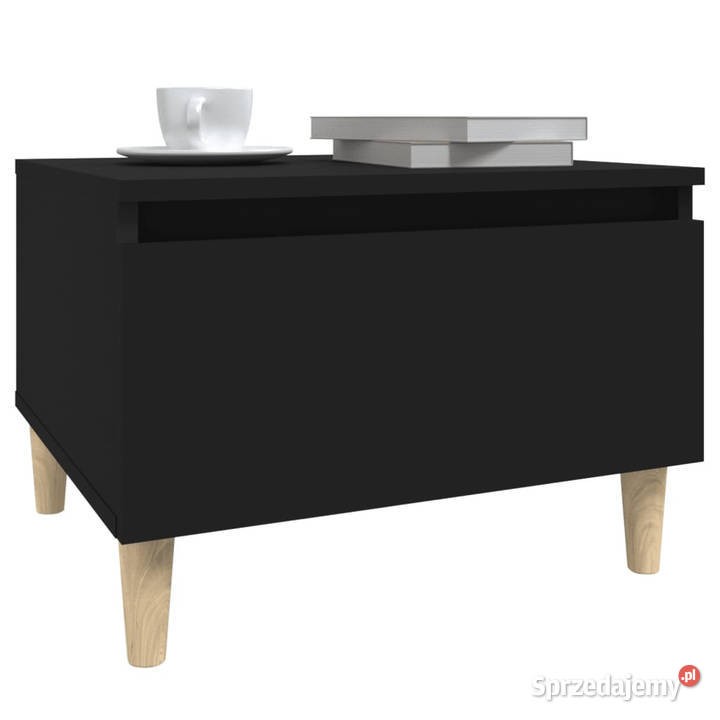 Stolik boczny czarny 50x46x35 materiał Stoły Warszawa