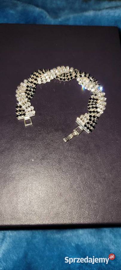 Bransoletka czarno srebrna Rzeszów