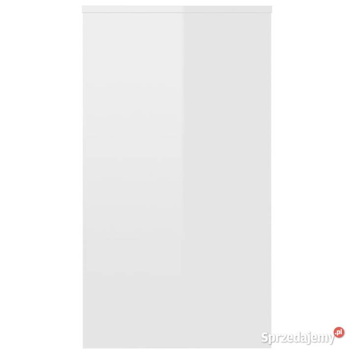 Biurko białe z połyskiem 90x40x72 materiał Warszawa
