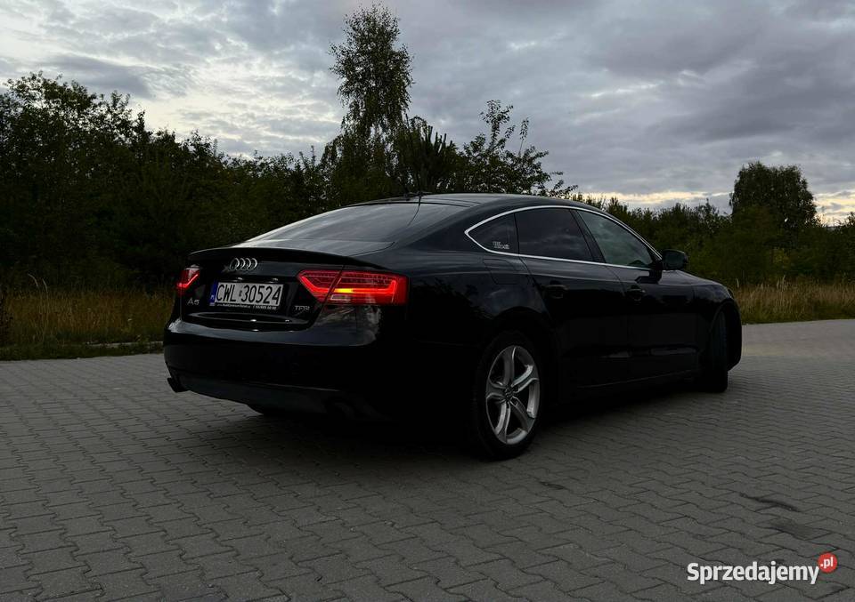 Audi A5 18 222 Sportback 2012r Czarna łódzkie Łódź
