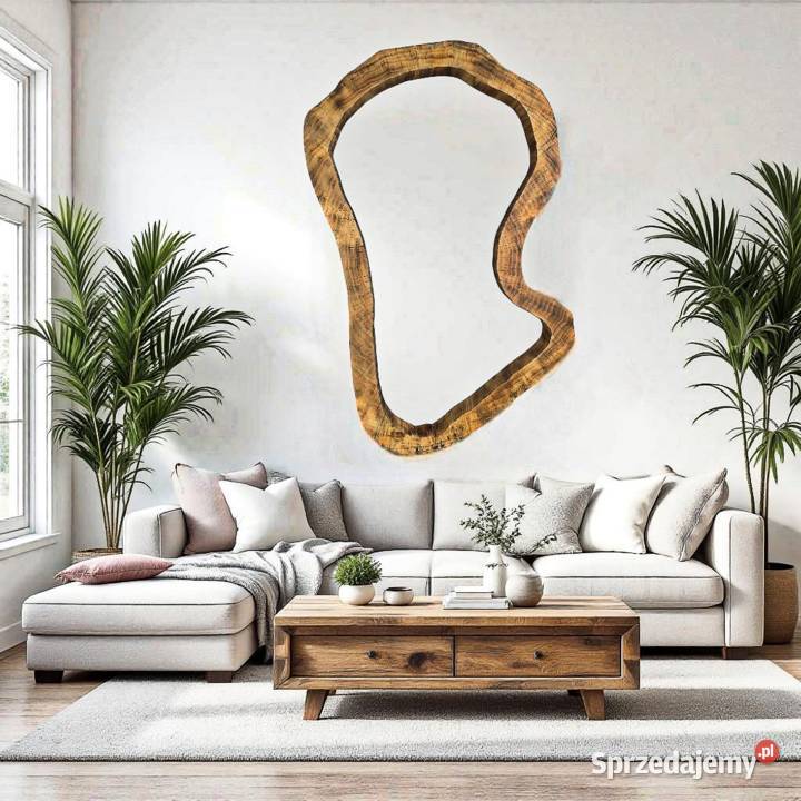 Niebanalne lustro do przedpokoju drewniane Rzeszów