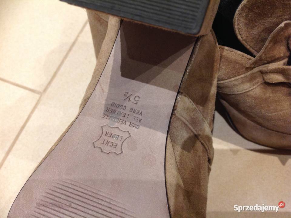 Klapki Skórzane na Platformie KENNELSCHMENGER r lubuskie