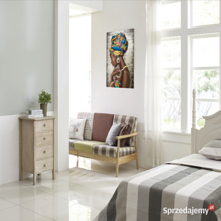 Obraz metalowy 3D LOFT LADY AFRYKA 80x120 Chmielnik
