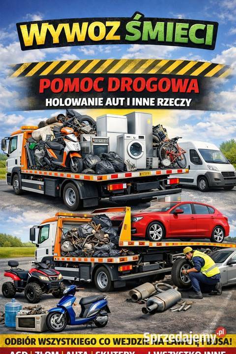 Pomóc drogowa wywóz śmieci agd rtv odpalanie Ostrów Mazowiecka
