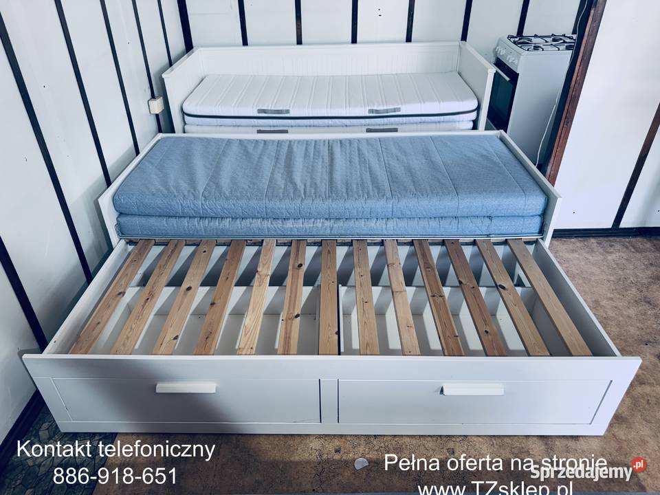 IKEA BRIMNES Leżanka Łóżko z 2 szufladami 2 Rybnik